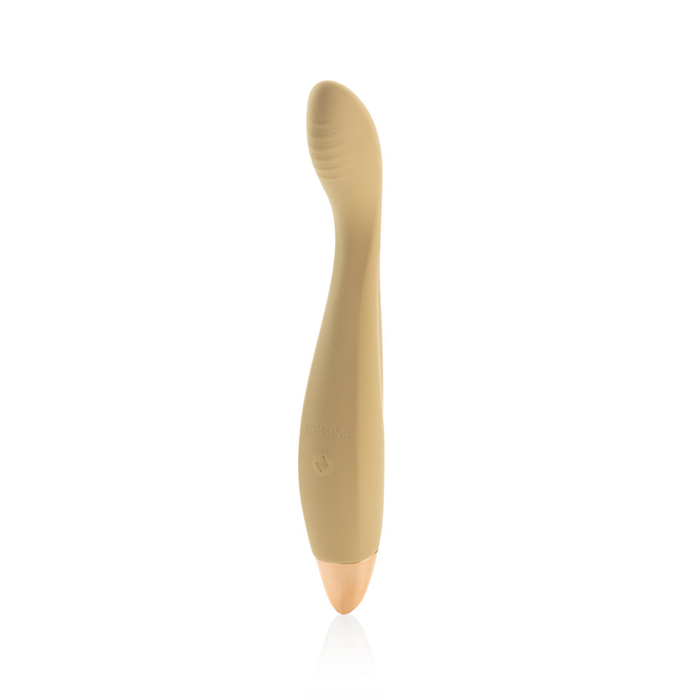 Be Mine Glow in Velvet Beige, curved silicone design