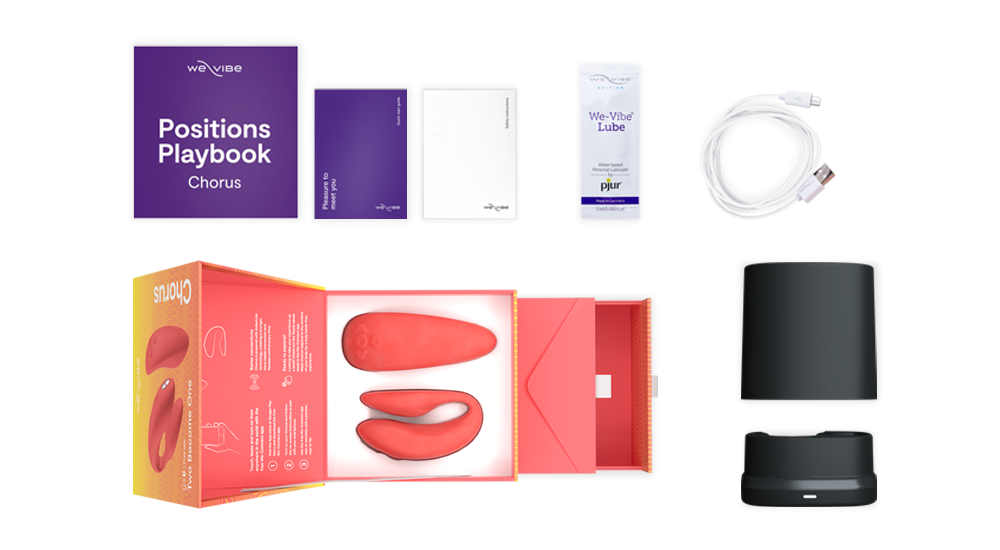 We-Vibe Chorus Coral with remote and charging case